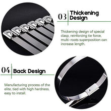 Load image into Gallery viewer, 100PCS Multi-Purpose Locking Cable Metal Zip Ties