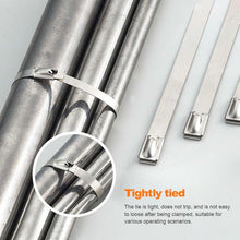 Load image into Gallery viewer, 100PCS Multi-Purpose Locking Cable Metal Zip Ties
